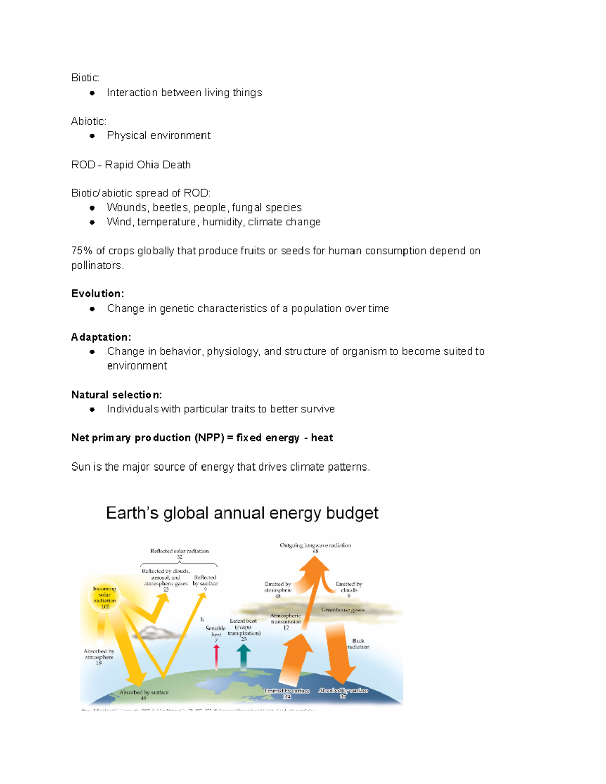 Ecology Exam 1 Review Notes - Key Concepts and Terminology - Studocu