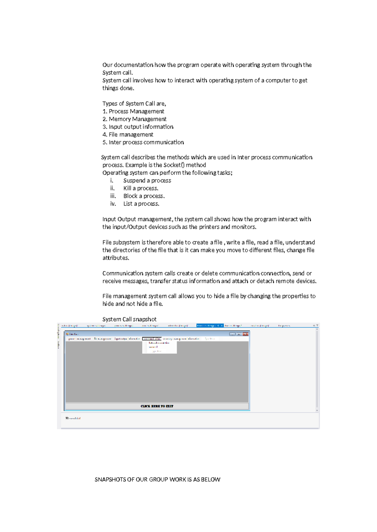 BCS System Programming Group 8 WORK - Our documentation how the program ...