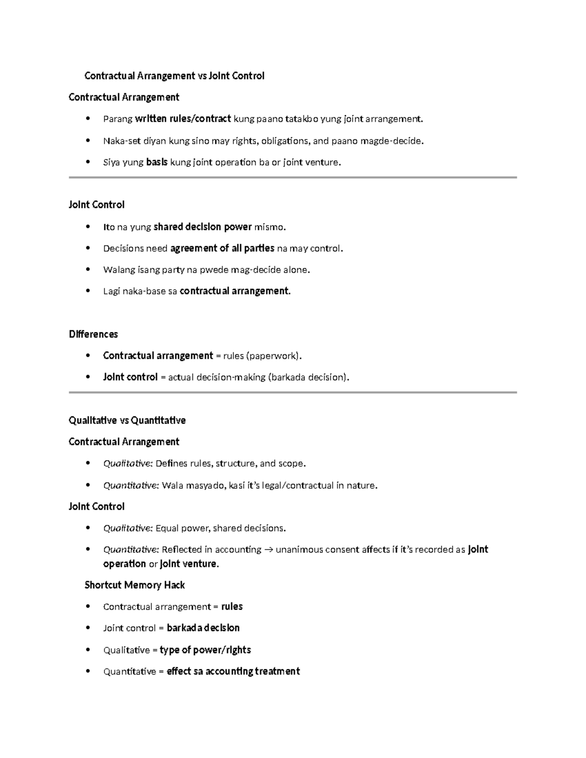 📌 Contractual Arrangement vs Joint Control: Rights, Obligations, and ...