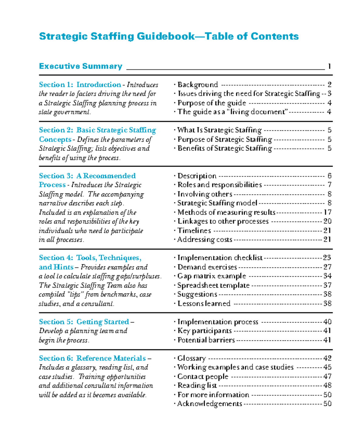 Strategic Staffing Guidebook - Overview and Planning Insights - Studocu