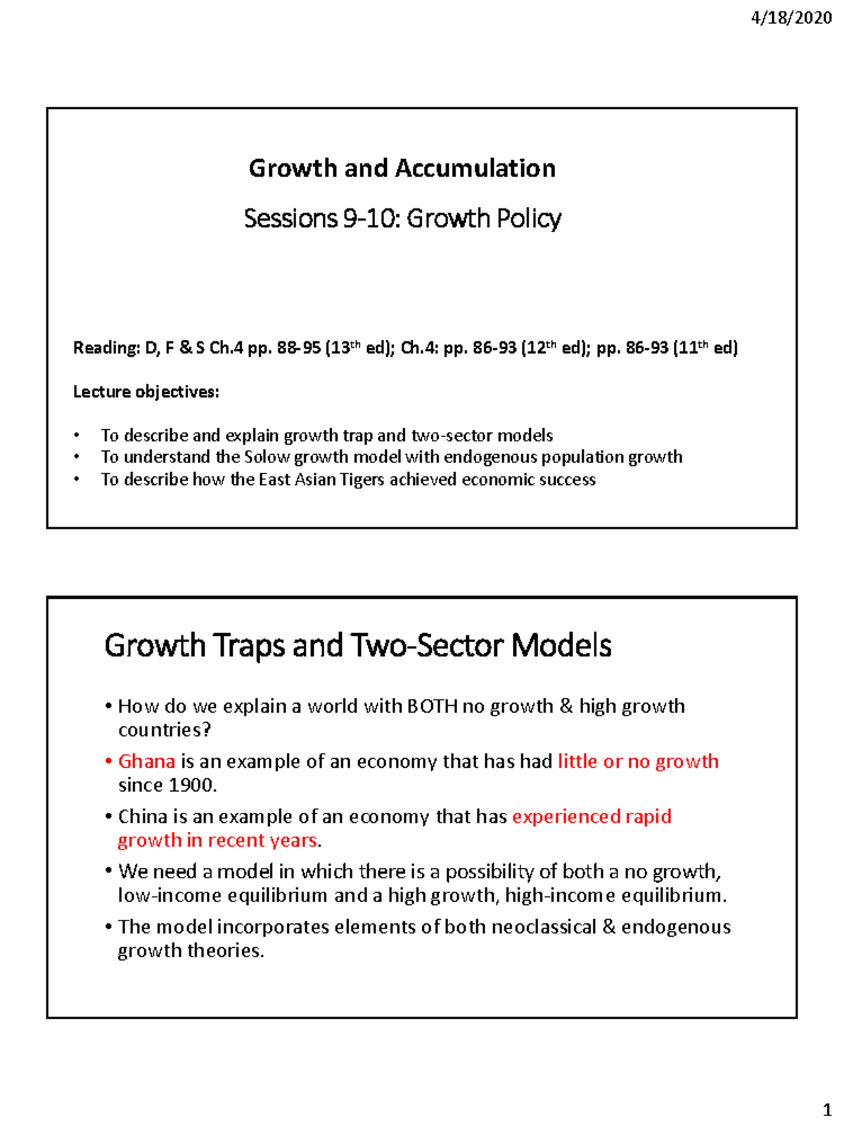 Macro 1 Session 9: Growth traps and the Solow growth model explained ...