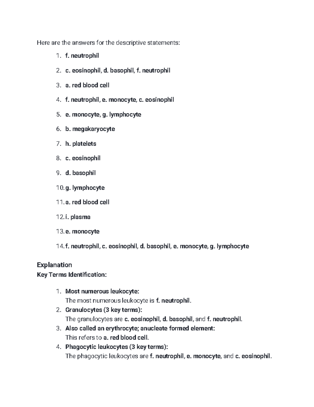 Ana 2 - Project: Key Terms & Descriptive Statements Answers - Studocu