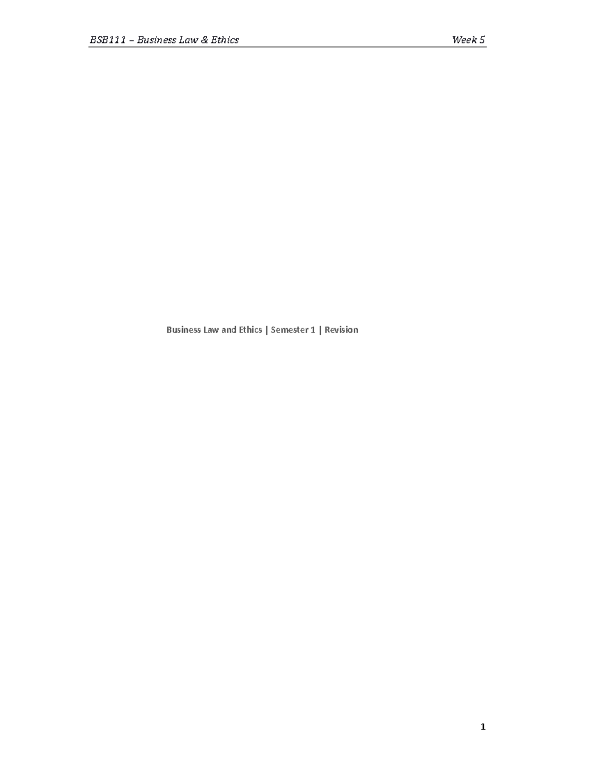 Business Law and Ethics - - Studocu
