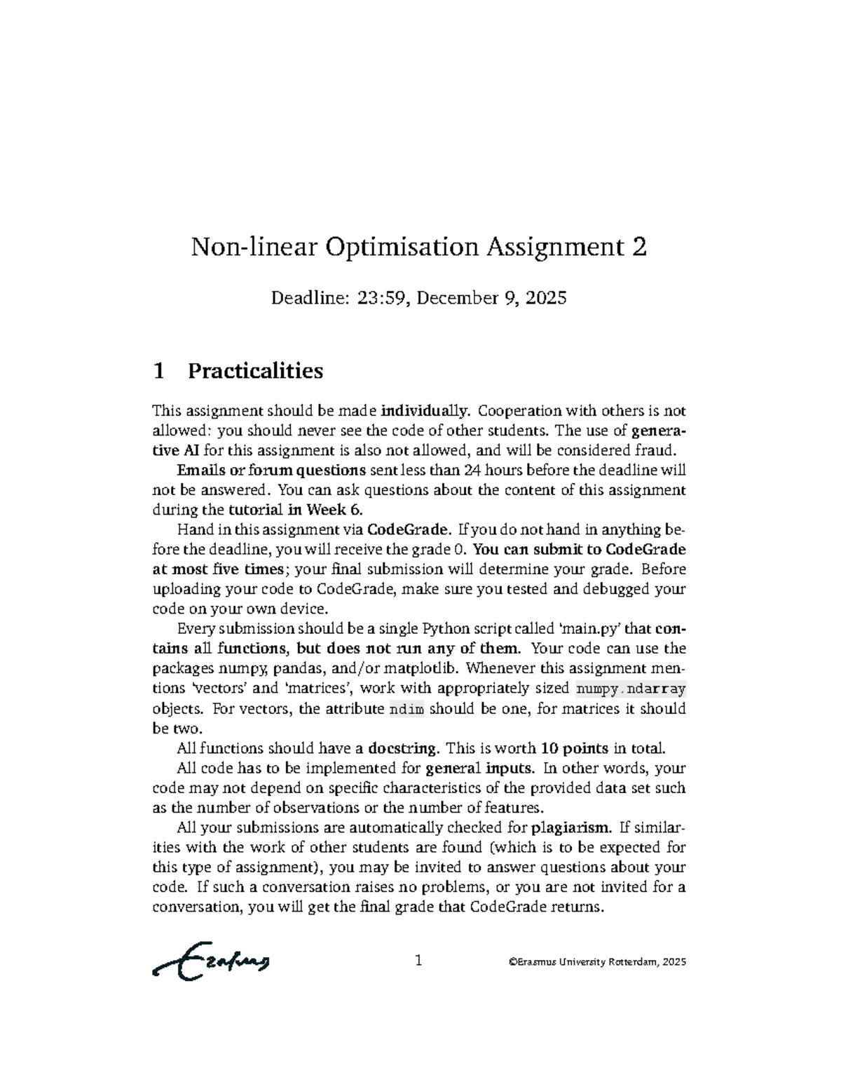 NLO Assignment 2: Handwritten Digit Classification and Logistic ...