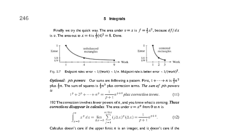 246 CH5 Part 06 - Calculus Notes on Integrals and Summation - Studocu