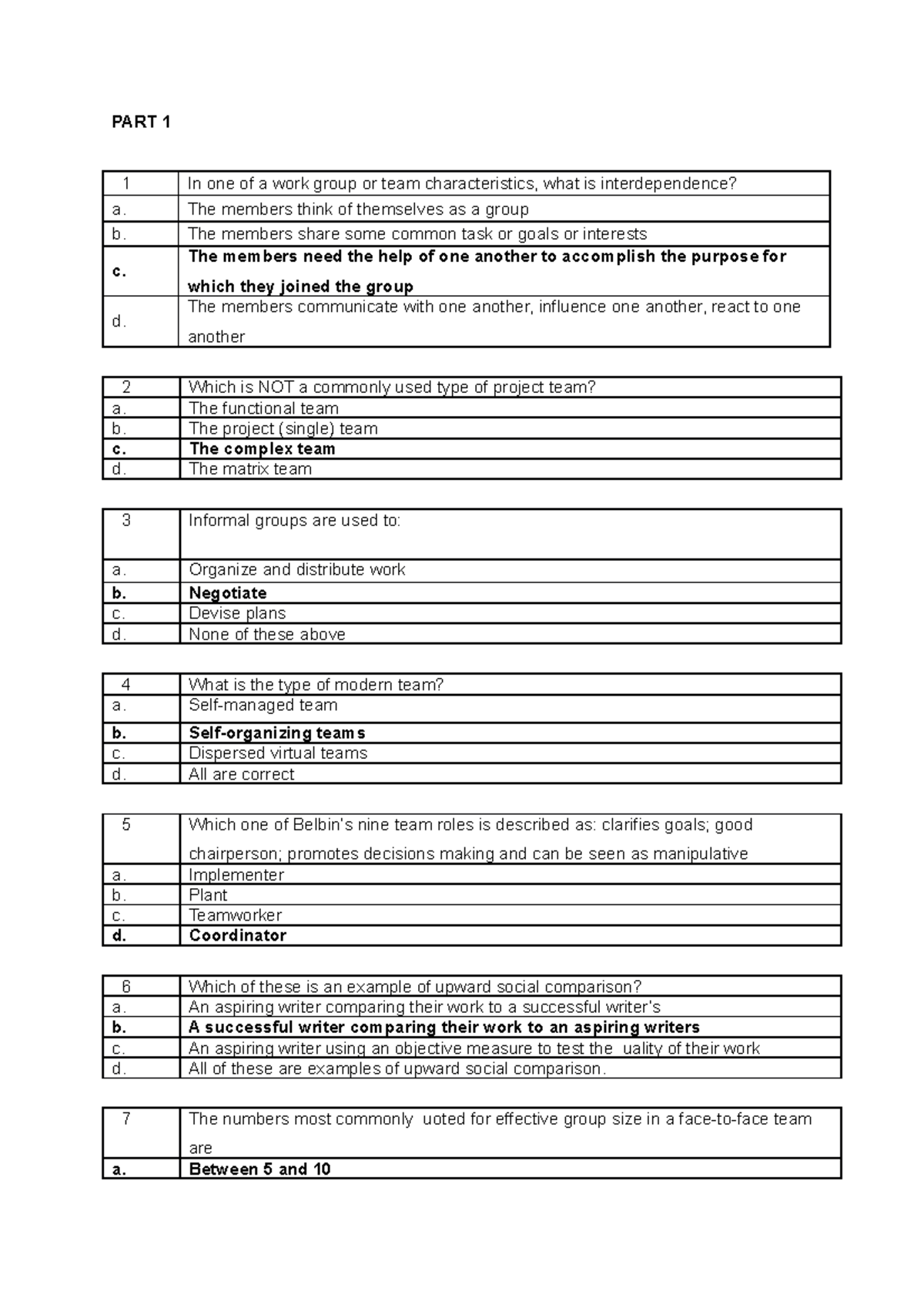 SSG104 Review Exercise: Key Concepts in Team Dynamics and Critical ...