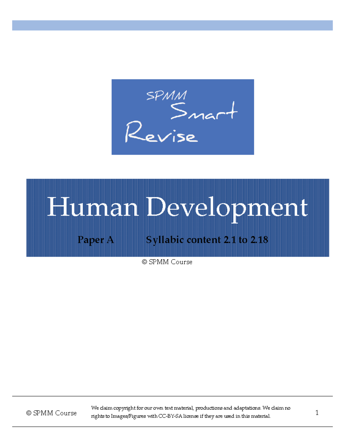 Human Development Syllabus & Key Concepts - MRCPSY 21 - Studocu