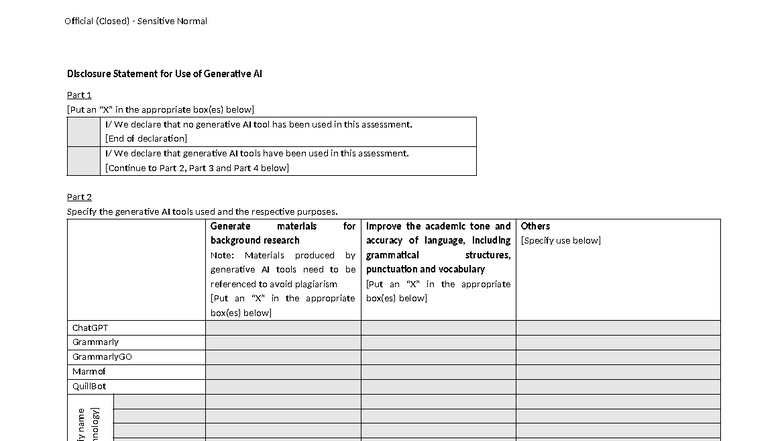 BA GAI Disclosure Statement v1: Generative AI Tool Usage Guidelines ...