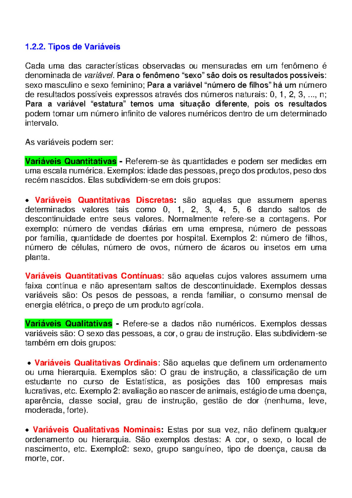 Tipos de Variáveis: Qualitativas e Quantitativas em Análise Estatística ...