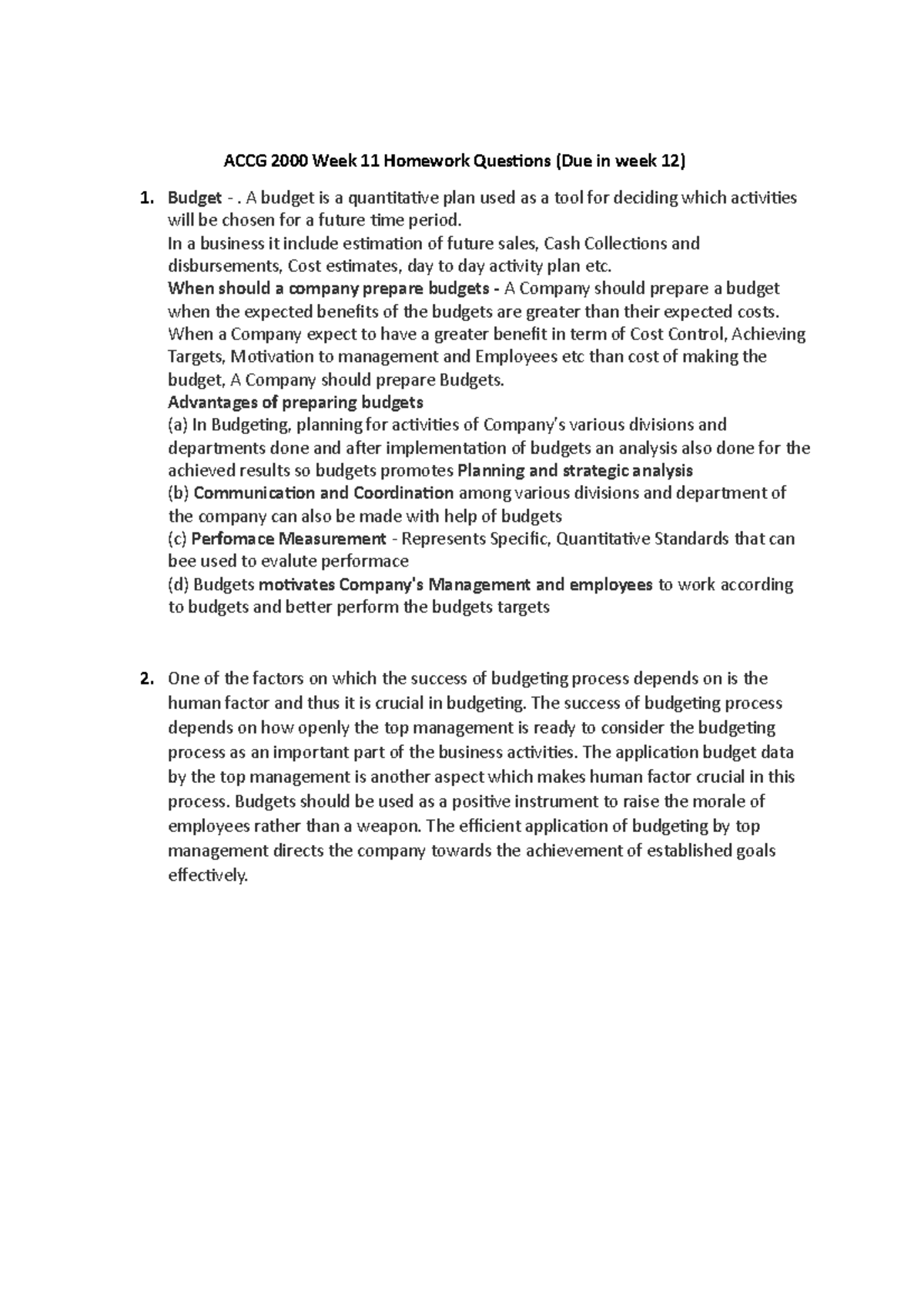 ACCG 2000 Week 11 Homework Questions - ACCG 2000 Week 11 Homework ...