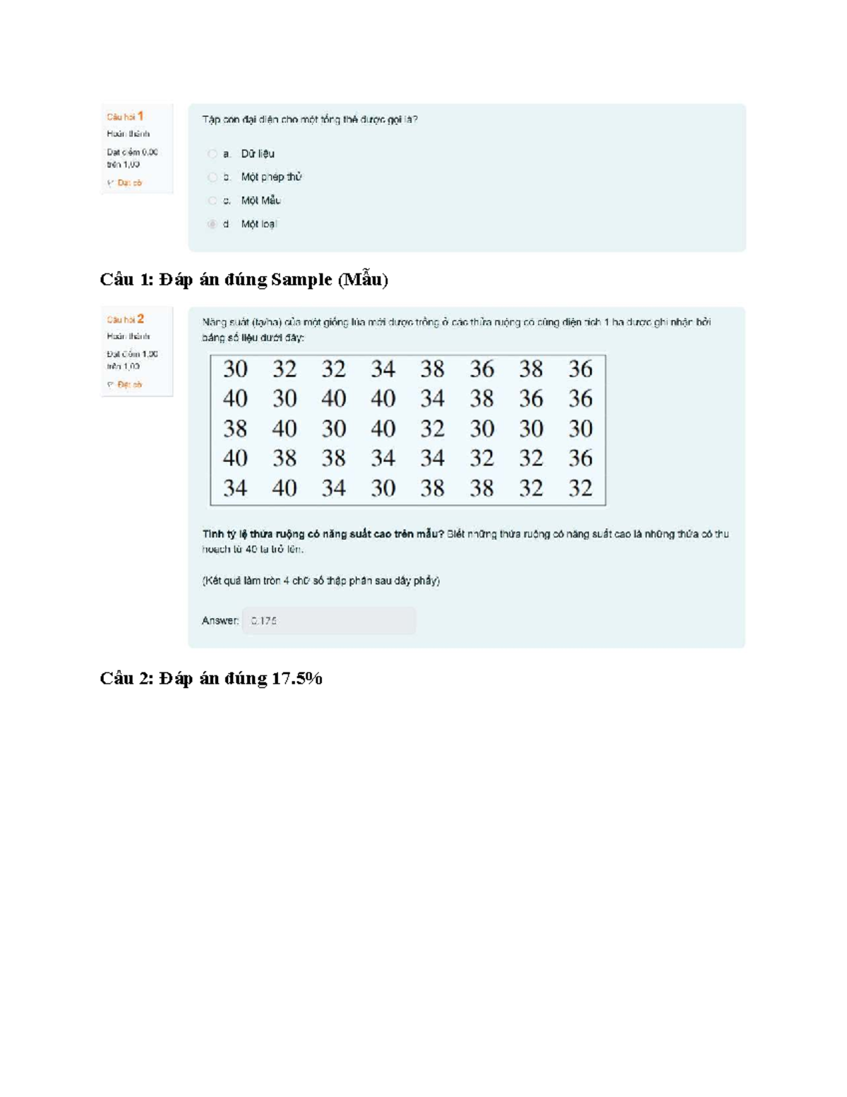 On Tap Trac Nghiem De2 - fsdfd - anh văn 3 - Câu 1: Đáp án đúng Sample ...
