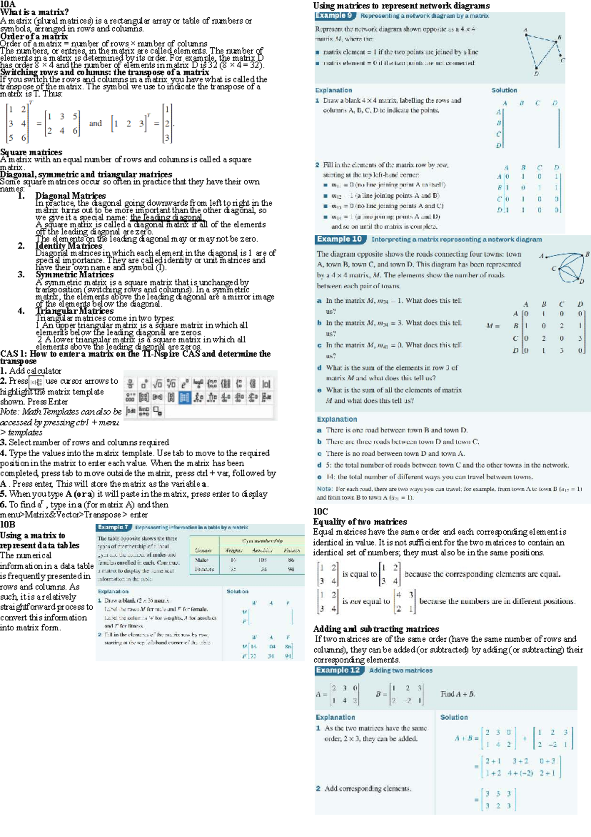 General Math Bound Reference 2: Understanding Matrices and Their ...