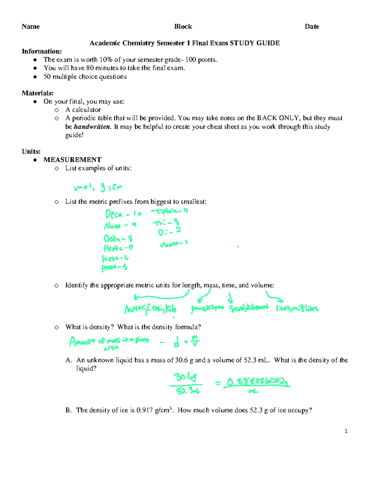 Kami Export - Jamie Hughes - Finals Study Guide 24-25 - Name Block Date ...