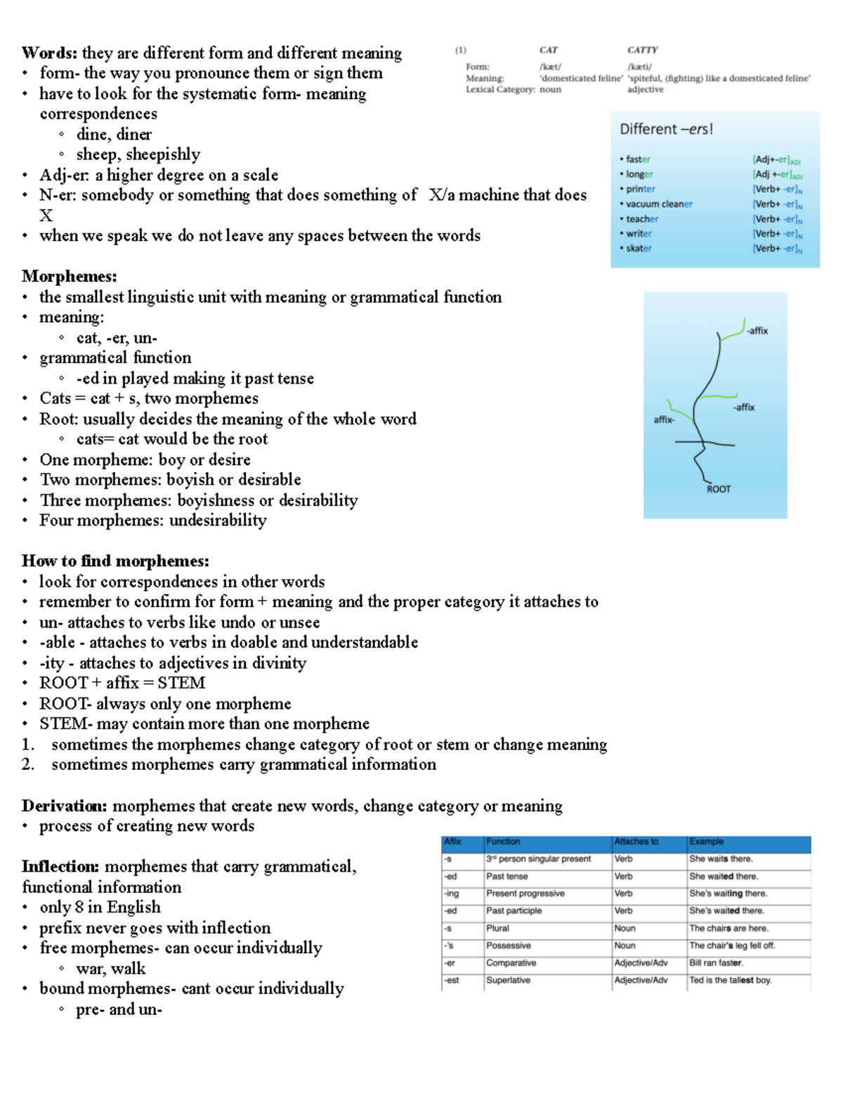 Morphology 1 - Lecture Notes on Morphemes and Word Formation - Studocu