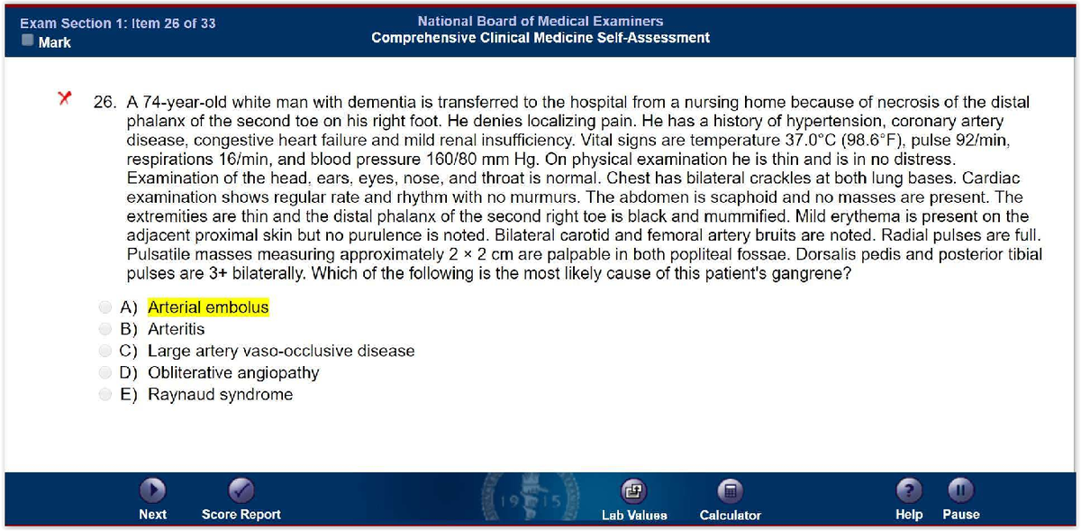 Comprehensive Clinical Medicine Exam Review: Section 1-5 (NBME) - Studocu