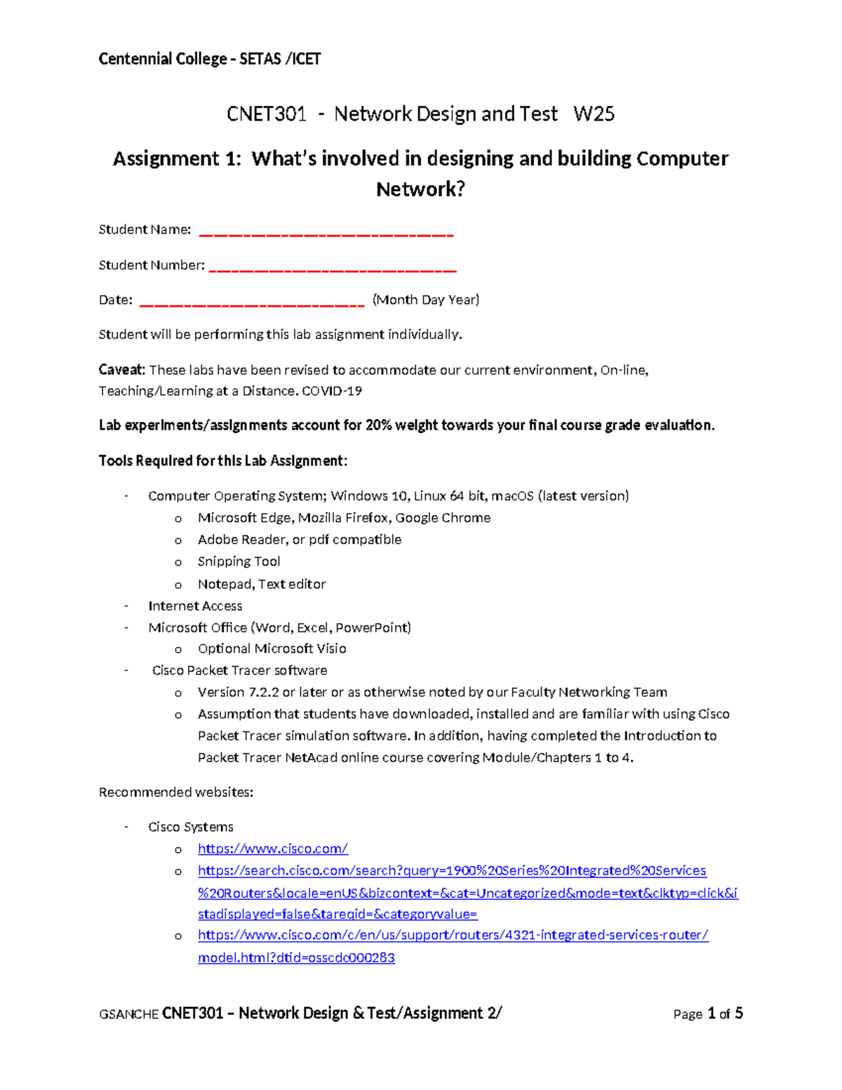 CNET301 Assignment 1 - Designing and Building Computer Networks F2024 ...
