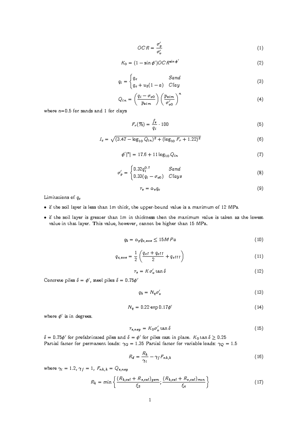 OCF 1 Foundations Formulas: Key Equations and Limitations - Studeersnel