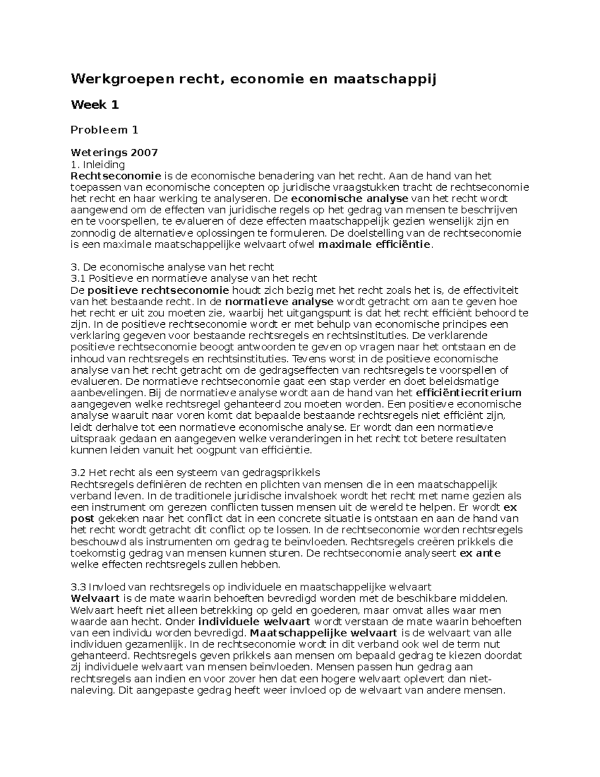 REW 101 - Literatuuroverzicht in Rechtseconomie en Maatschappij ...