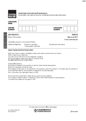 Cambridge IGCSE PHYSICAL SCIENCE Paper 4 Extended Theory 2023 Mark ...