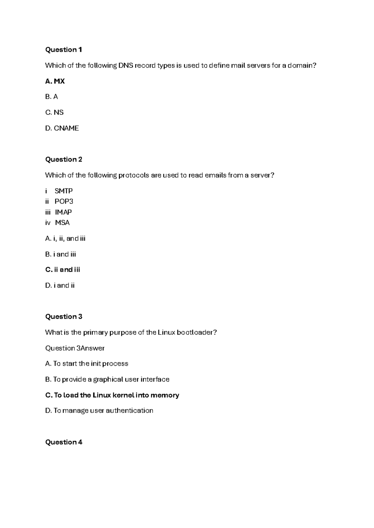 SNA Mock Test - Networking Concepts and Protocols Quiz - Studocu