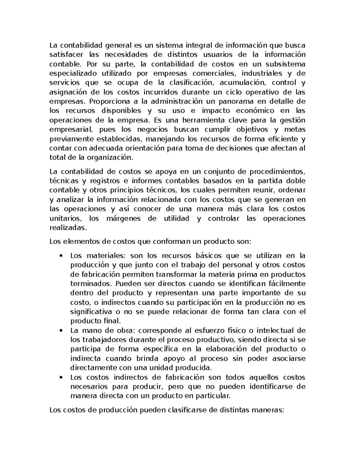 Foro 1: Contabilidad de Costos y su Importancia en la Gestión ...