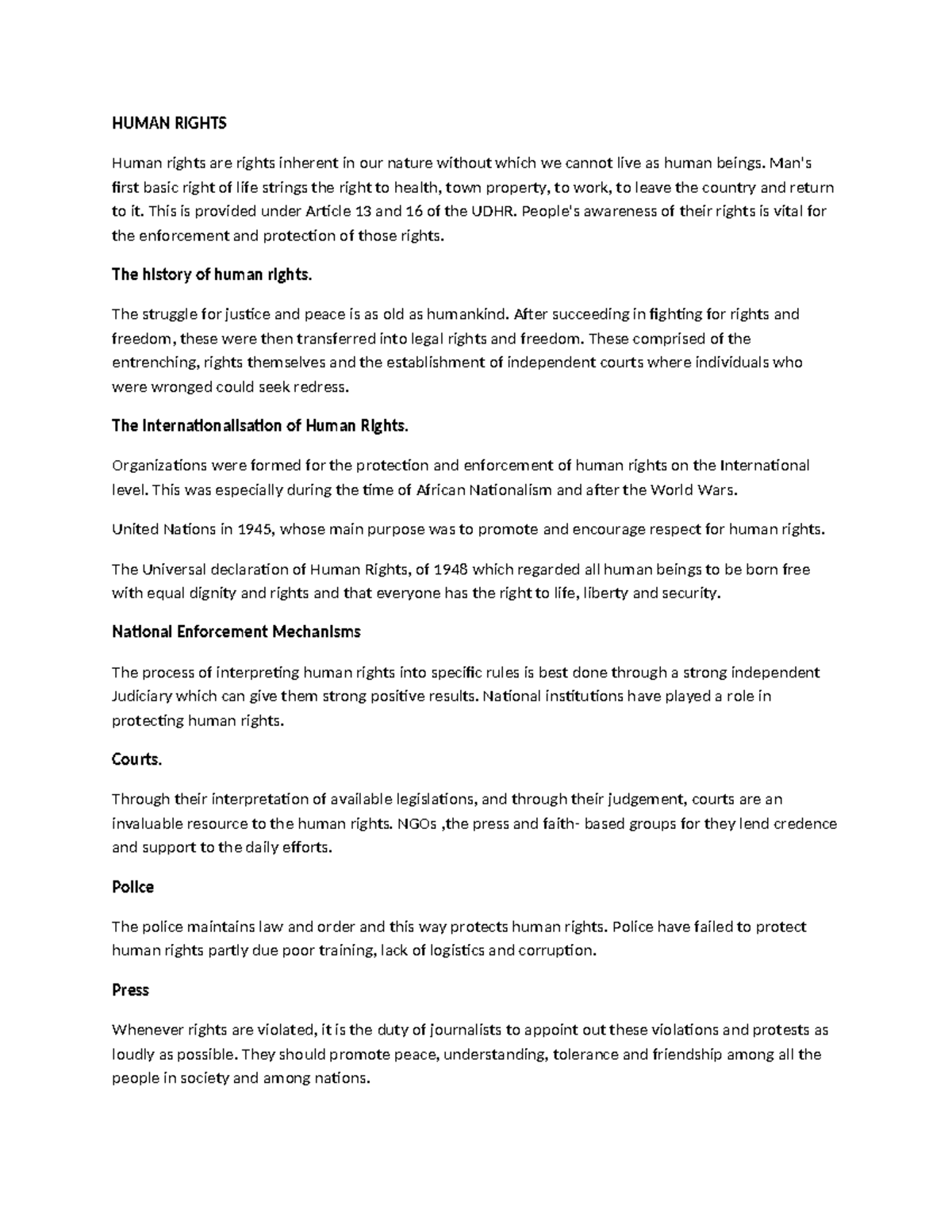 Human Rights Overview: Understanding Key Legal Instruments and ...