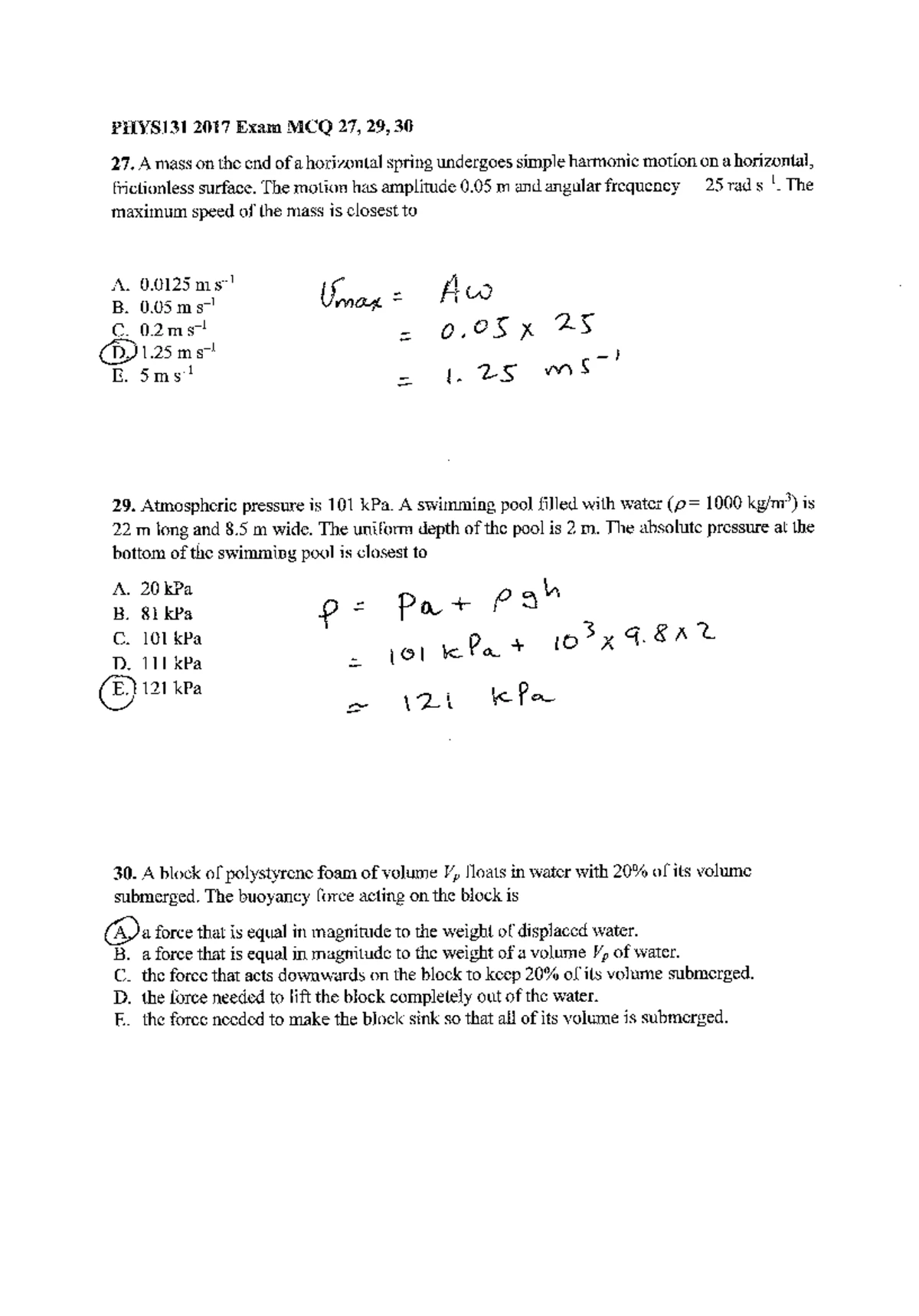 PHYS131W1 Final Exam Revision Notes for Intro Physics 2024 - Studocu
