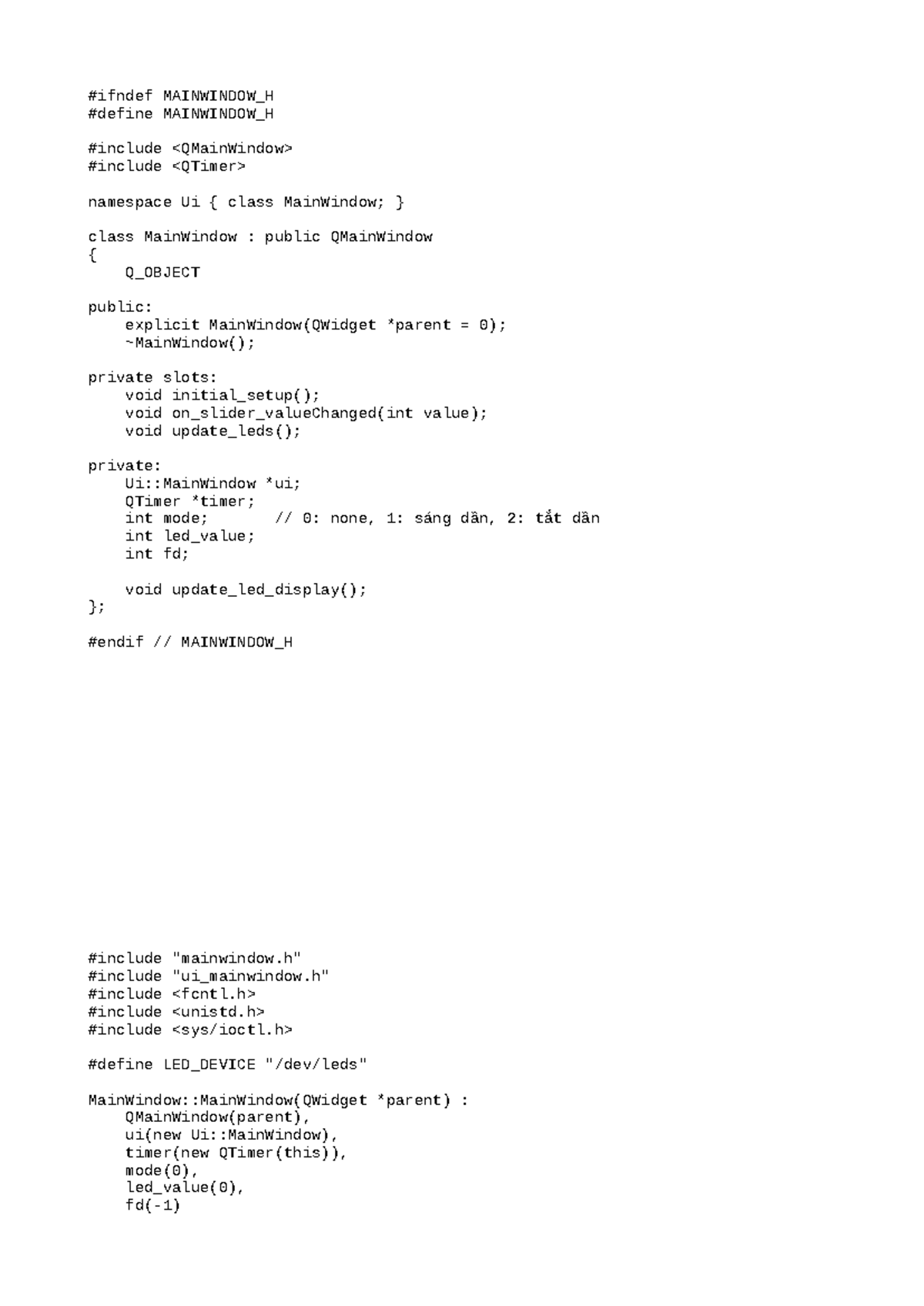 C++ GUI Programming: MainWindow Class Implementation (CS101) - Studocu