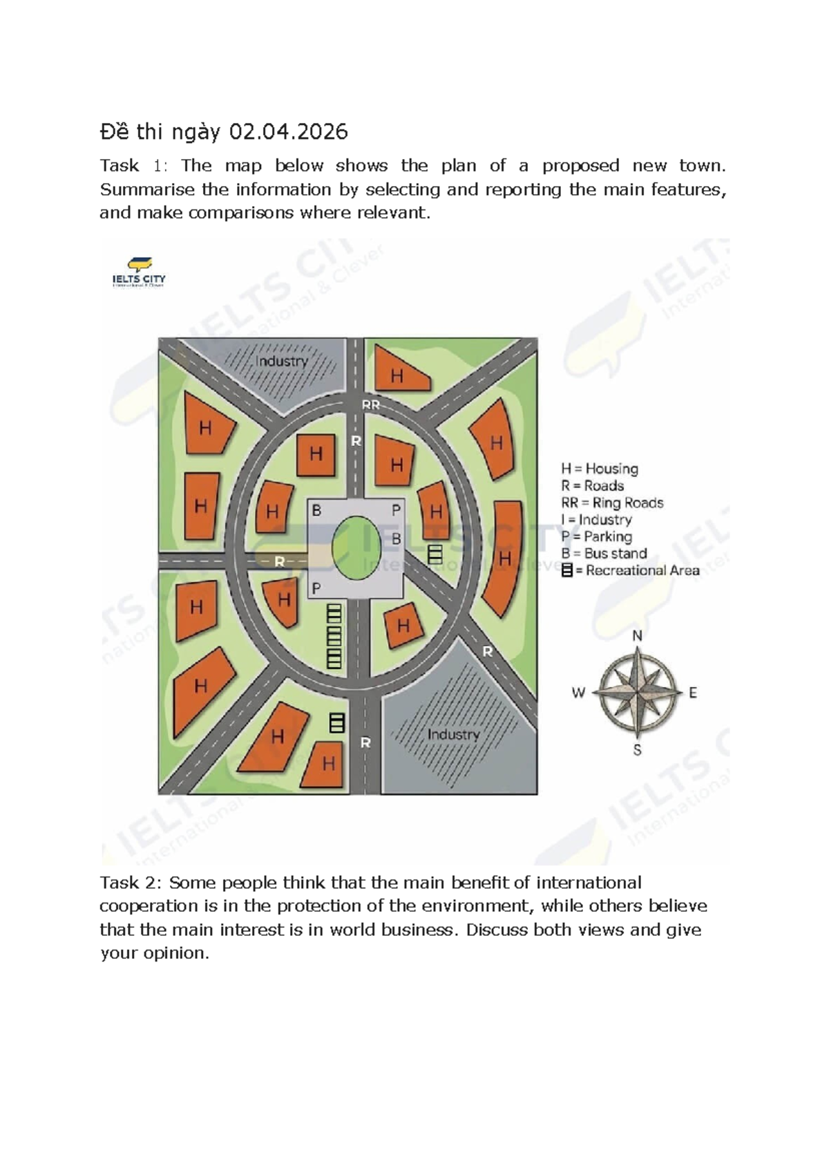 Đề thi IELTS Writing Task 1 & 2 - 2026 - Studocu