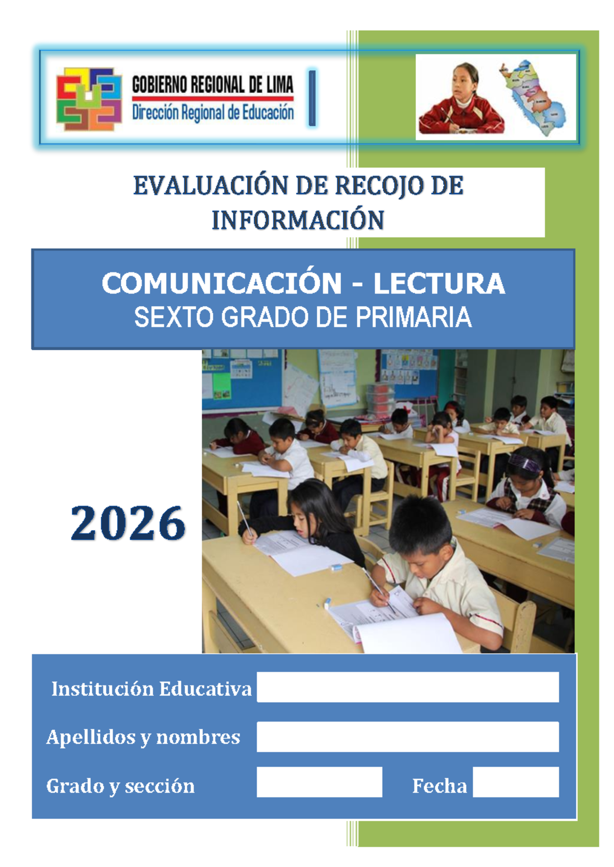 Cuadernillo de Lectura 6to Grado - Evaluación Regional 2026 - Document Preview