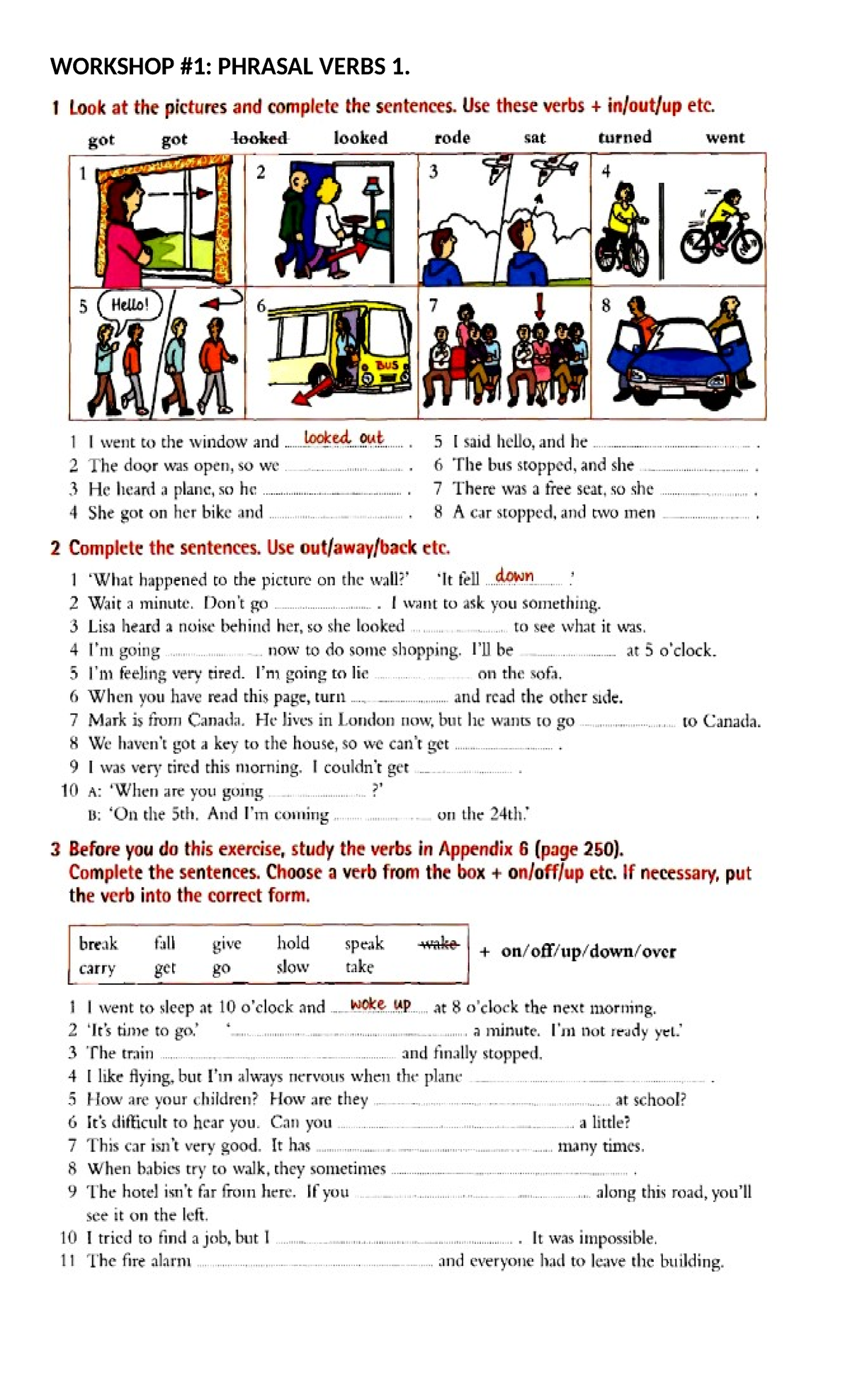 Workshop on Phrasal Verbs - Exercises and Practice - Studocu