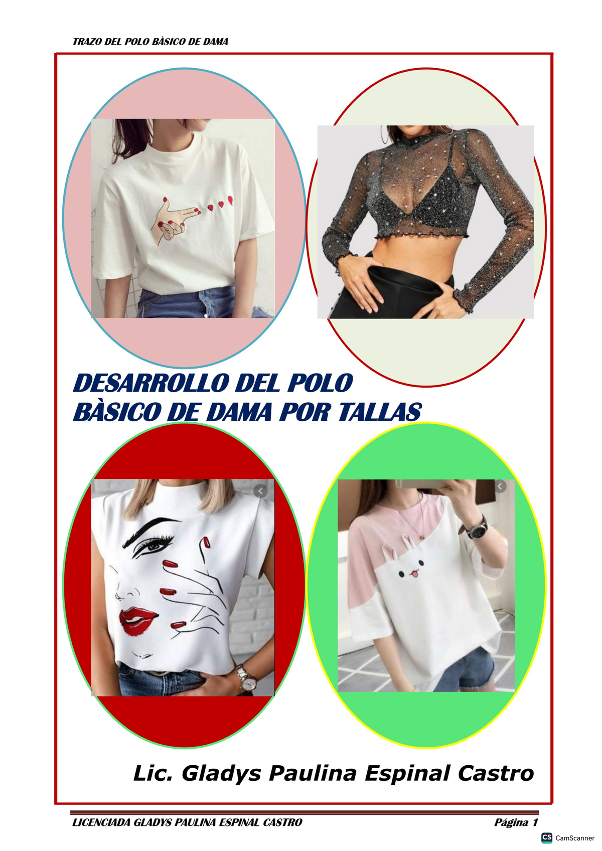 CS - Trazo del Polo Básico de Dama por Tallas: Guía Completa - Document Preview