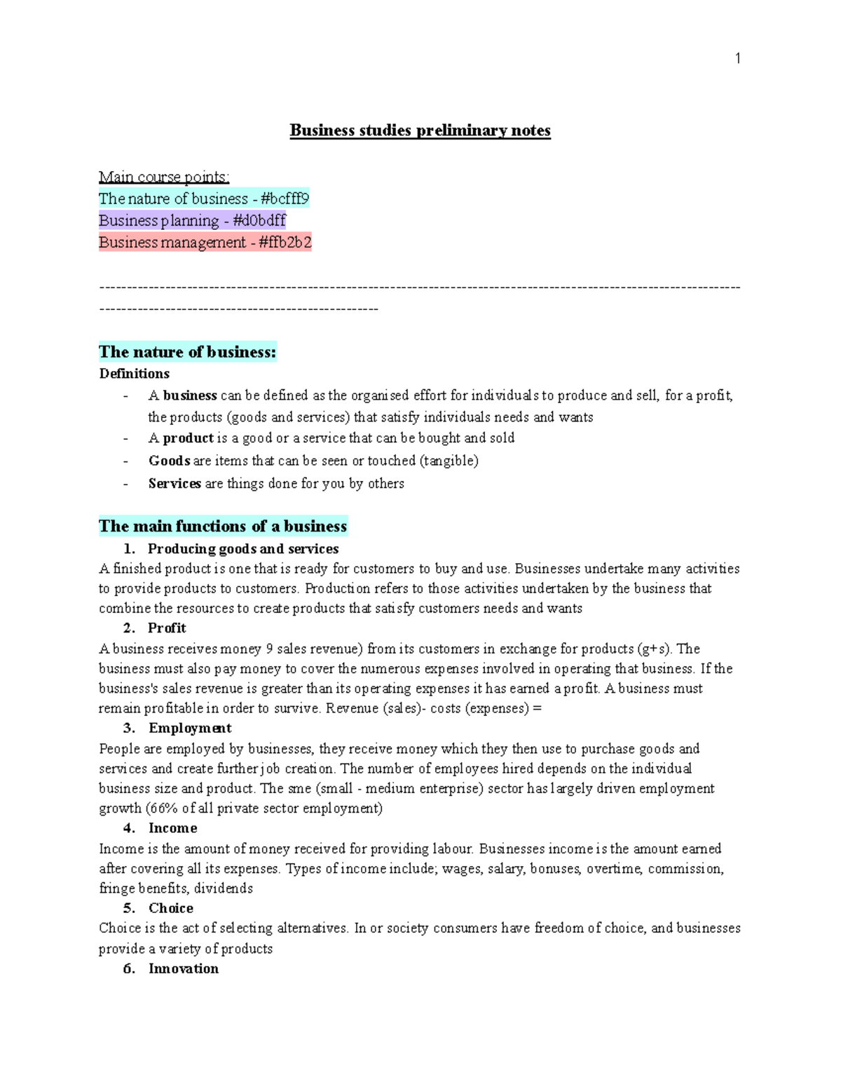 the above is my business notes for year 11. I hope this helps, lol ...