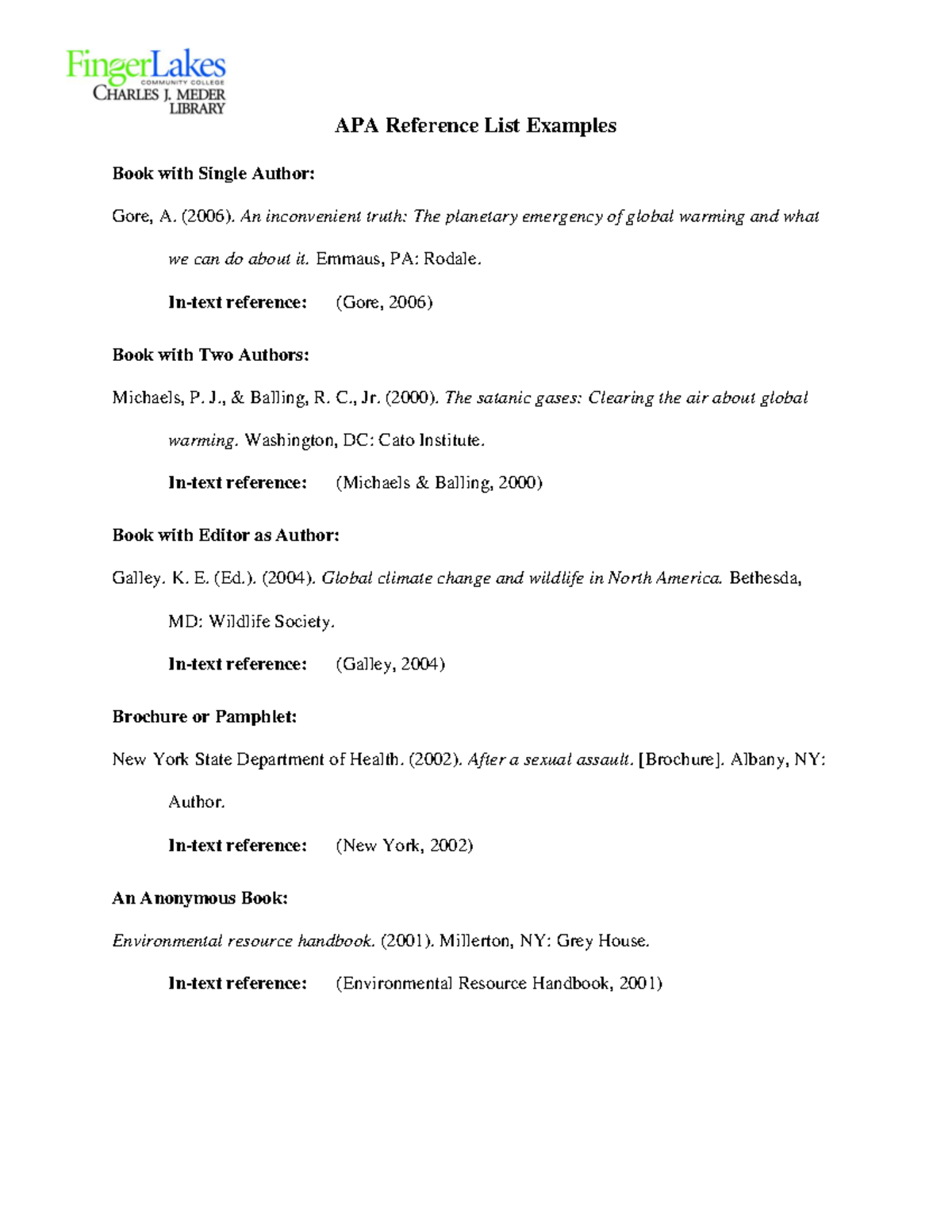 APA Reference Style - Please give as much additional inform - APA ...