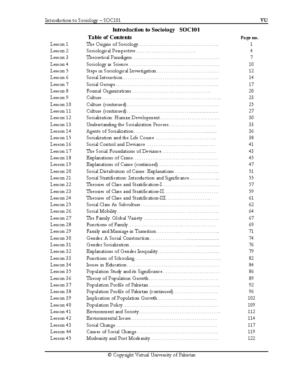 Soc 101 - Comprehensive Intro to Sociology Lecture Notes - Studocu