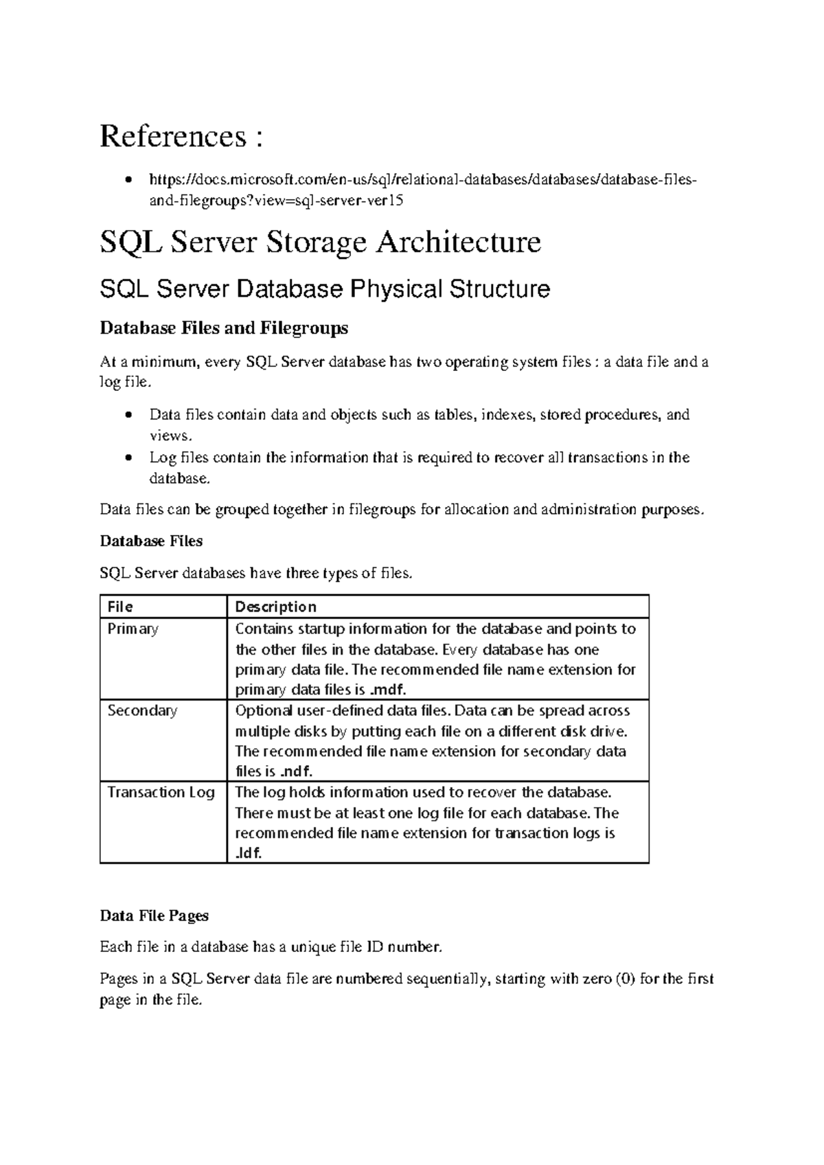05. SQL Server Storage Architecture - Business Information System ...