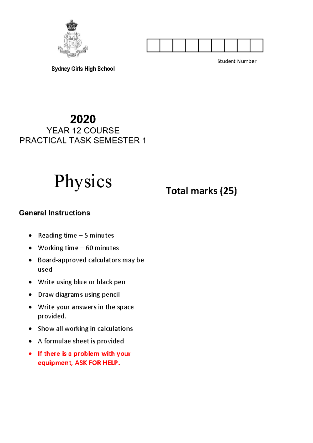 SGHS Physics HSC T2 2020 Practical Task: Magnetic Field & Torque ...