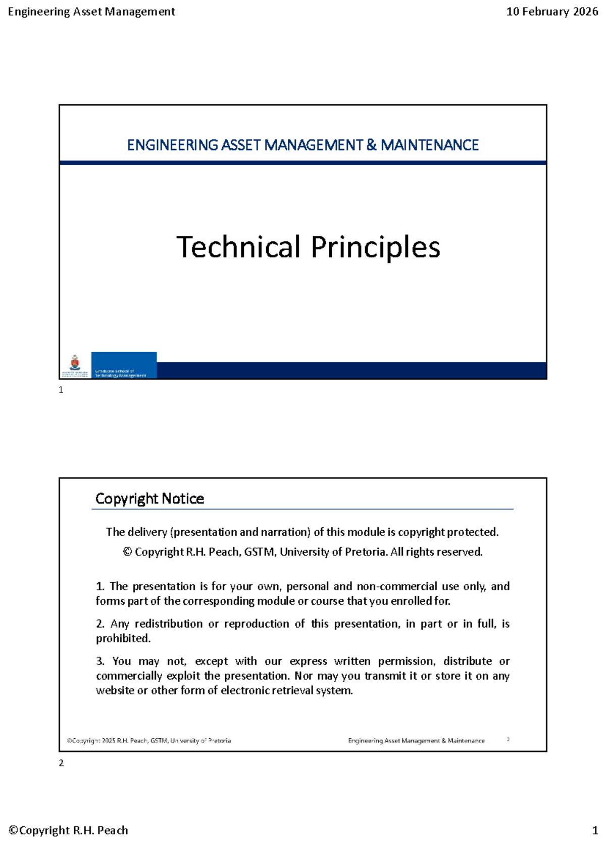IAM801 Engineering Asset Management Chapter 3 Notes - Studocu