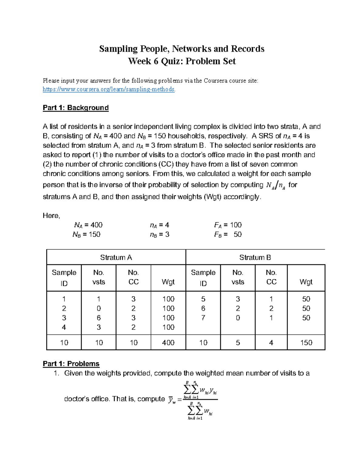 E6B616E77CF2347FAE17943 PRN Week 6 Quiz: Sampling Problems - Studocu