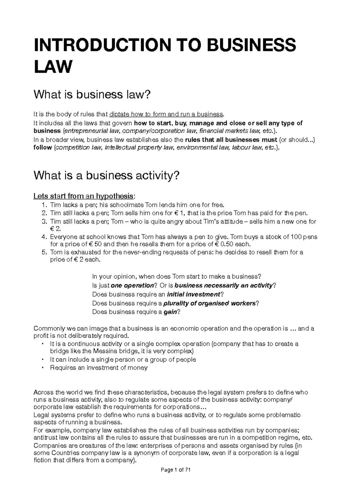 B&L LAW Module 1: Introduction to Business Law Concepts - Studocu