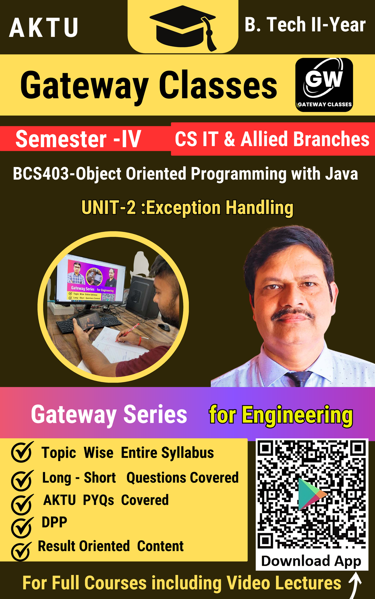AKTU B. Tech OOPJ Unit 2: Exception Handling & Multithreading Concepts ...