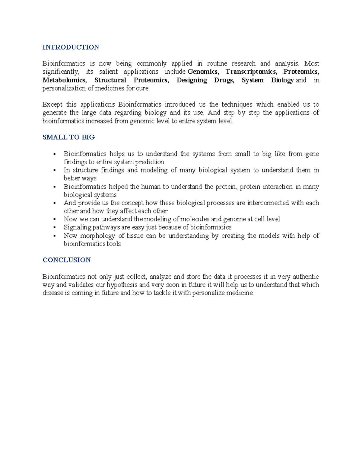 Bioinformatics Lesson 6: Applications from Genomics to Systems Biology ...