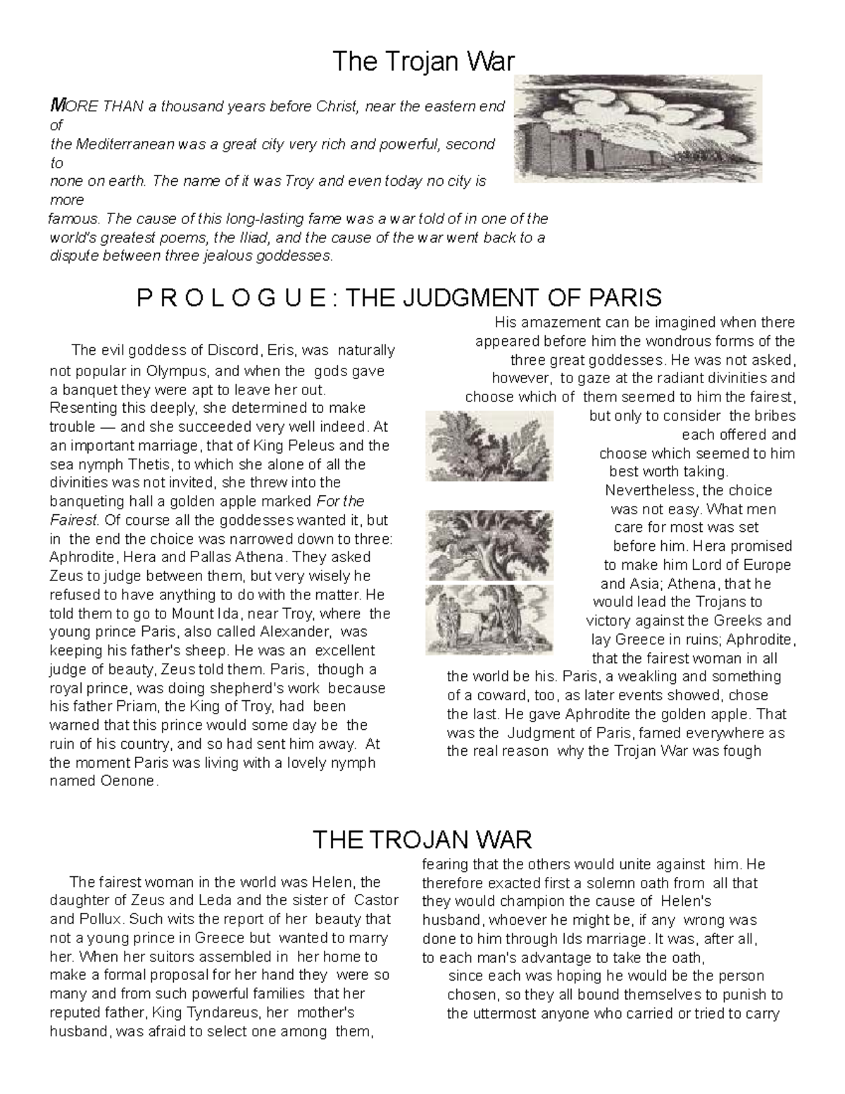 The Trojan War: A Study of Mythology and Its Impact on History - Studocu