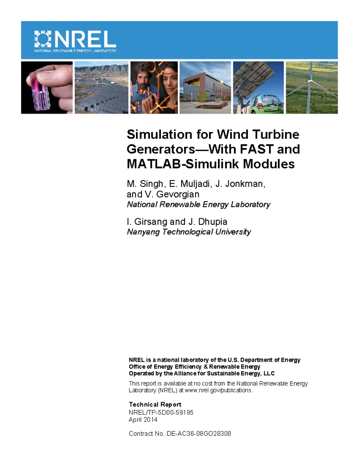 Simulation of Wind Turbine with MATLAB/Simulink - NREL Report - Studocu
