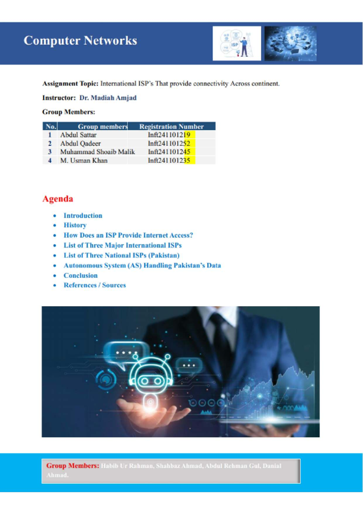 Computer Networks Assignment: Overview of International ISPs - Studocu