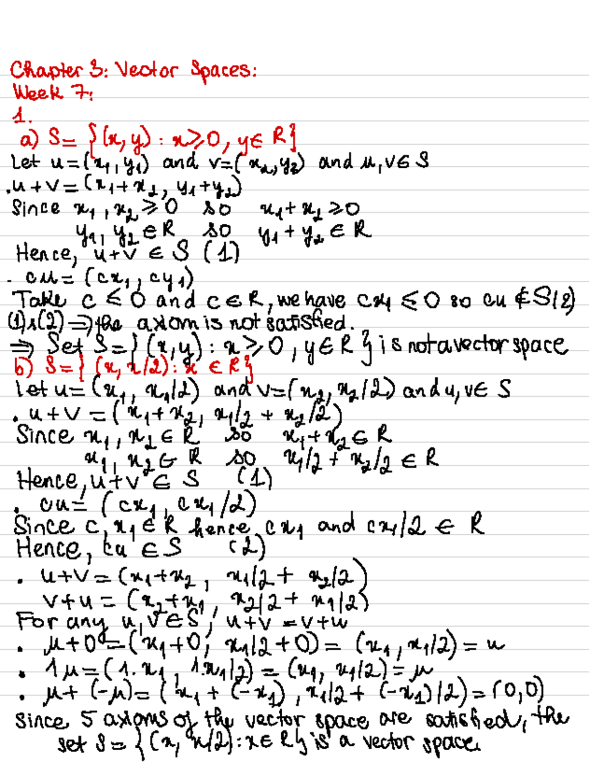 HW3 - Vector Spaces Analysis - Ielsiu 22271 - Chapter 3 Summary - Studocu