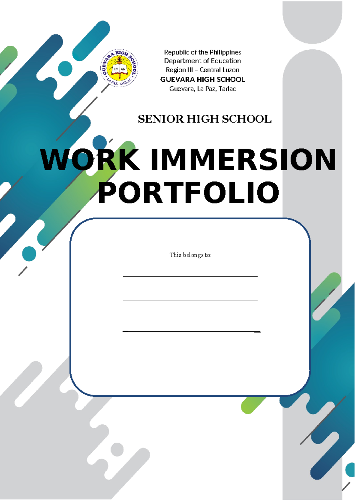 Senior High School Work Immersion Portfolio (DepEd Order 30 s. 2017 ...