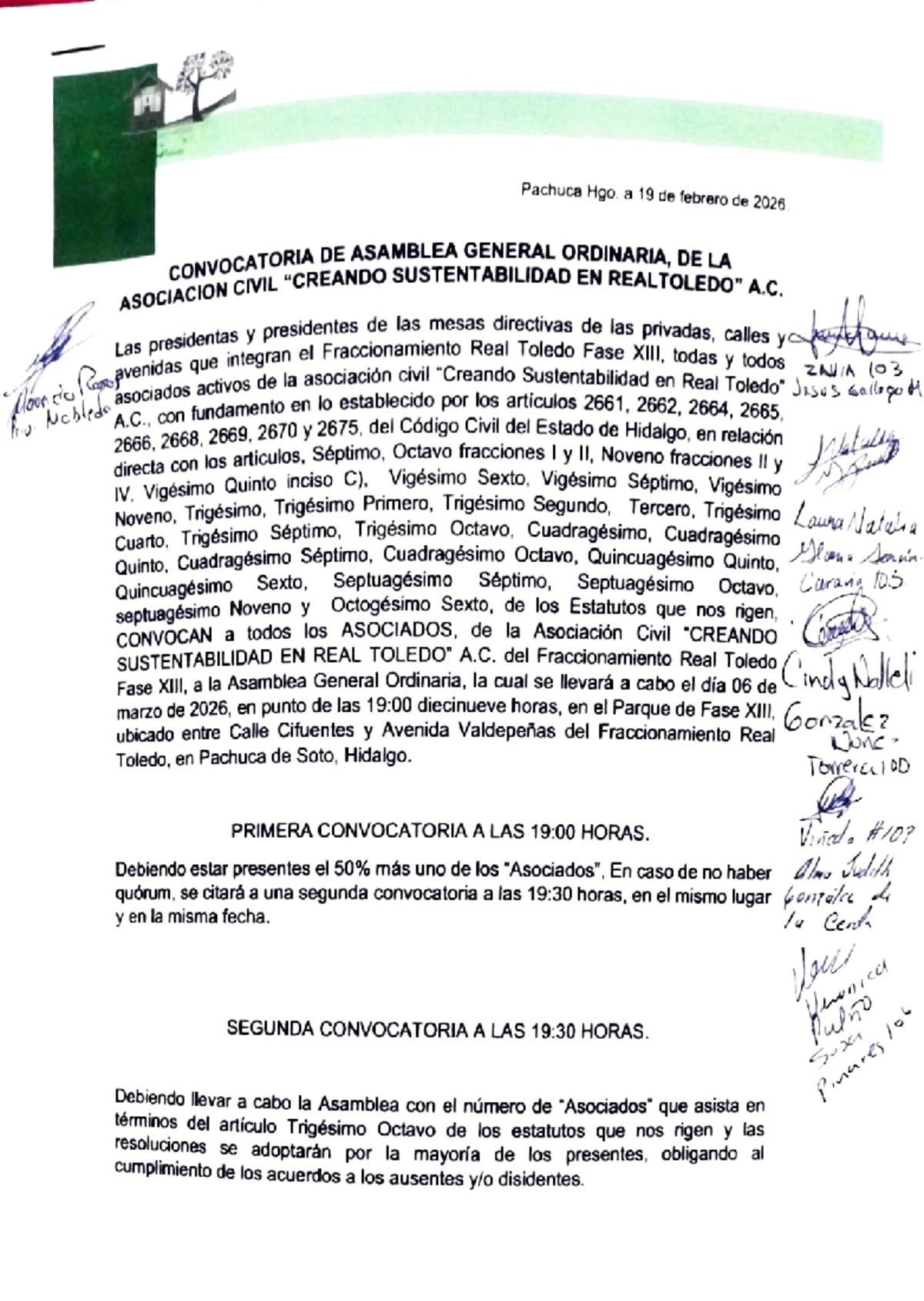 Convocatoria Asamblea General Ordinaria 06 de marzo 2026 - Studocu