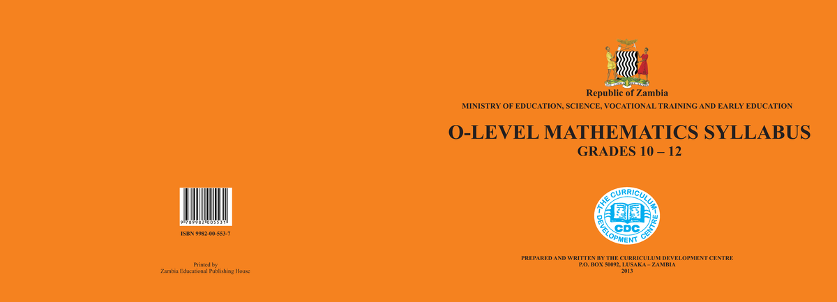O-Level Mathematics Syllabus for Grades 10-12: Comprehensive Guide ...