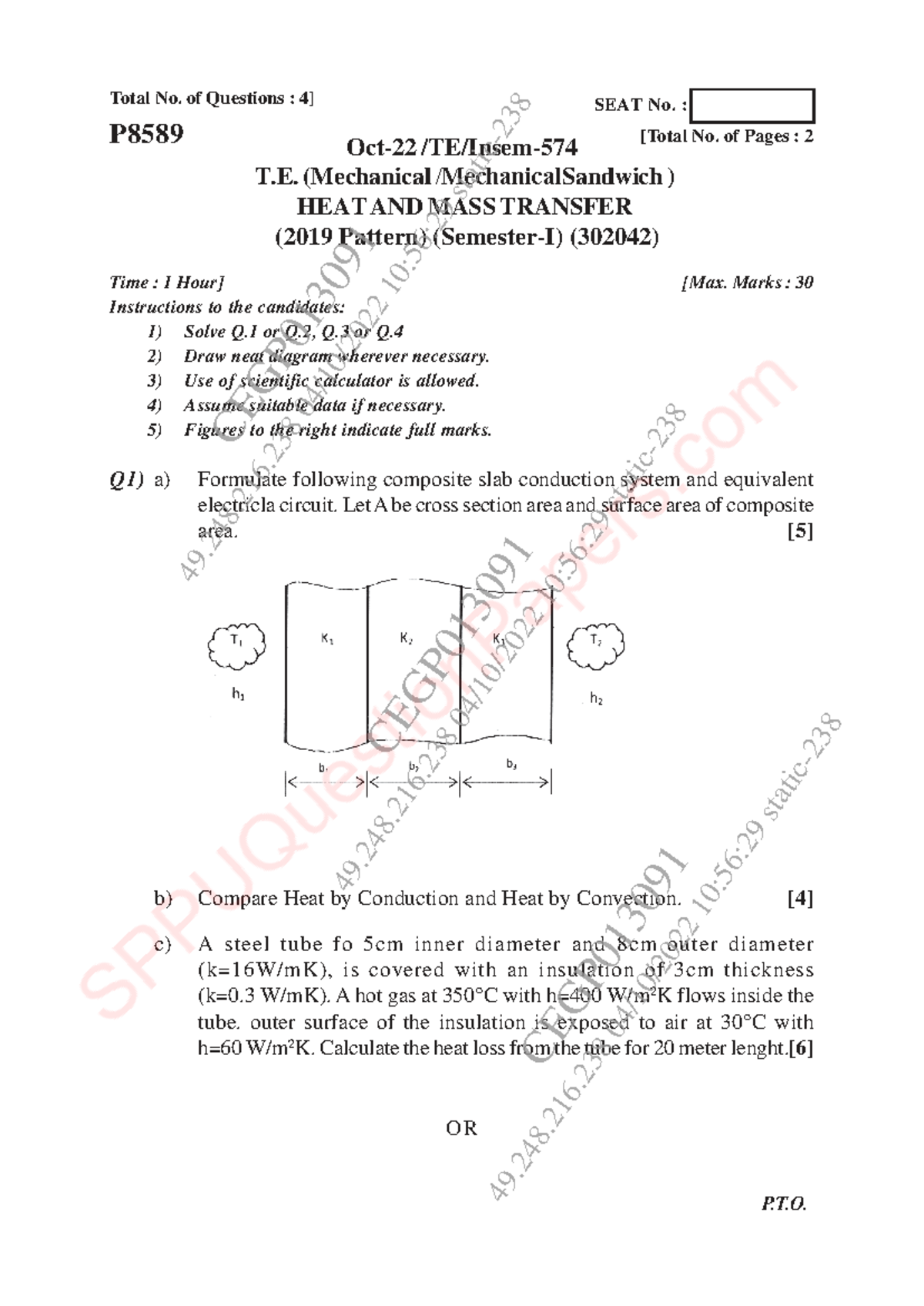 Heat and Mass Transfer (HAMT) Exam Notes - BE Mechanical Sem 5 (302042 ...
